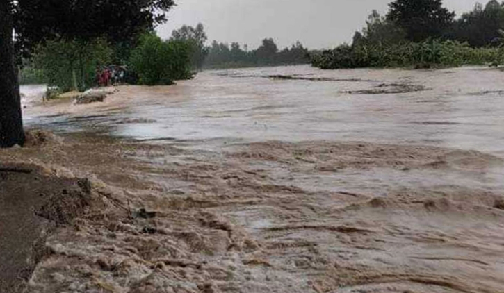টানা বর্ষণ ও পাহাড়ি ঢলে শেরপুরের শতাধিক গ্রাম প্লাবিত