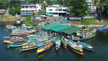৯৪ দিন পর চেনা রূপে কাপ্তাই হ্রদ