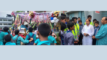 রাজবাড়ীতে দুই শিক্ষকের অবসর, সুসজ্জিত ঘোড়ার গাড়িতে বিদায়