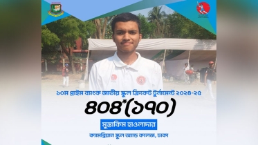 ৪০৪ রানে অপরাজিত বাংলাদেশের স্কুল ক্রিকেটার