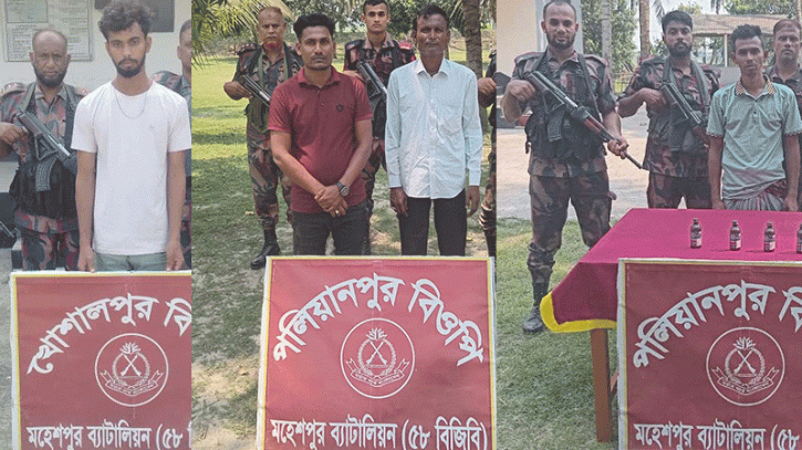 অবৈধভাবে ভারতে যাওয়ার সময় সীমান্তে আটক ১৭ 