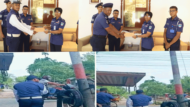 ট্রাফিক পুলিশের বুদ্ধিমত্তায় রক্ষা পেলো ট্রেন, পুরস্কৃত দুই পুলিশ