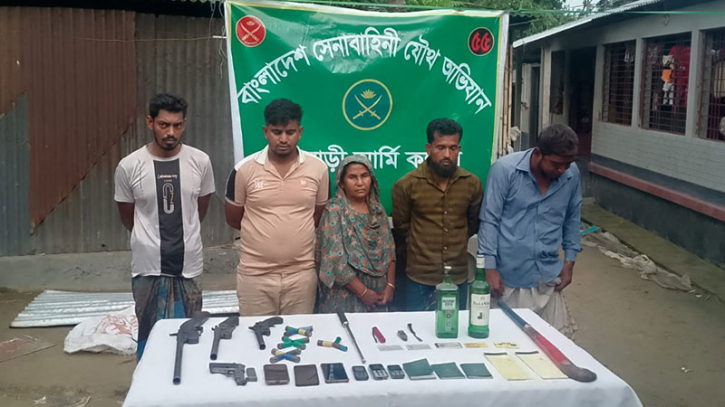 যৌথ বাহিনীর অভিযানে ৫ ডাকাত গ্রেপ্তার