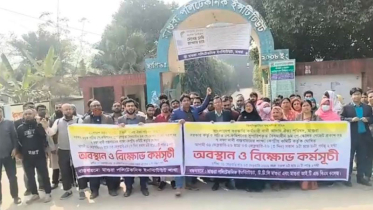 মাগুরায় সরকারি কর্মচারীদের অবস্থান ও বিক্ষোভ কর্মসূচি