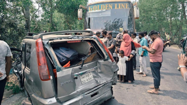কালুখালীতে বাস-প্রাইভেটকারের মুখোমুখি সংঘর্ষ, আহত ৬