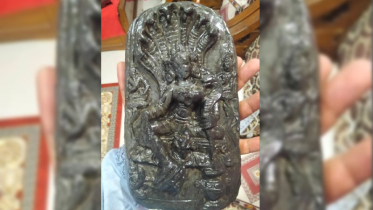 সখীপুরে পুকুরে মাছ ধরতে গিয়ে মিলল পাথরের প্রাচীন মূর্তি