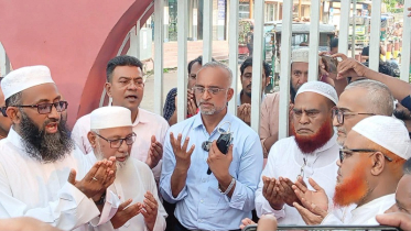শোলাকিয়া ঈদগাহে দৃষ্টিনন্দন ফটকের নির্মাণ কাজের উদ্বোধন
