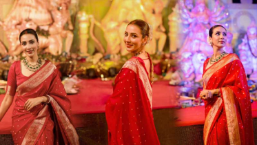 পূজার আনন্দে উচ্ছ্বসিত মিম