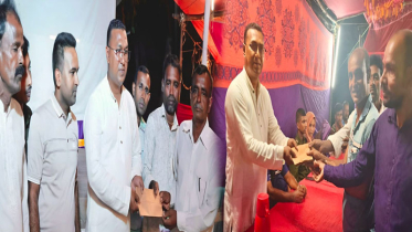 চাওড়ার দুই মন্দিরে রাকিবের সম্প্রীতির বার্তা