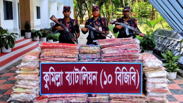 চৌদ্দগ্রামে ৩৮ লাখ ৮৭ হাজার টাকার ভারতীয় শাড়ি আটক